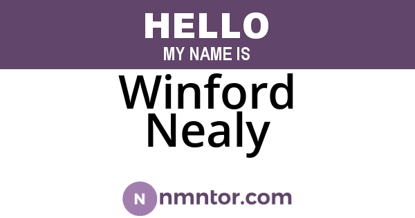 Winford Nealy