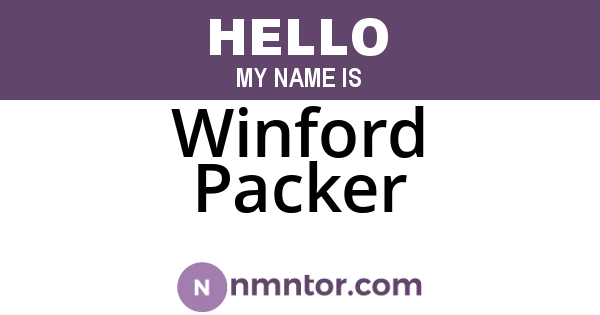 Winford Packer