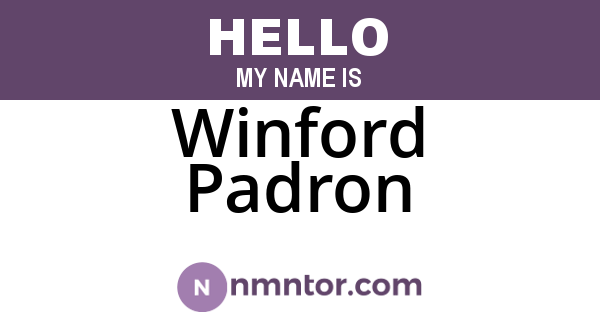 Winford Padron