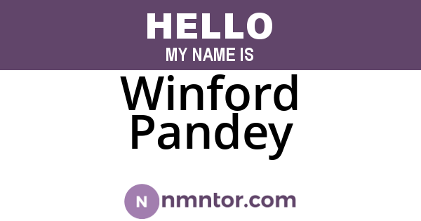 Winford Pandey