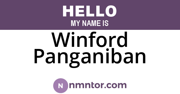 Winford Panganiban