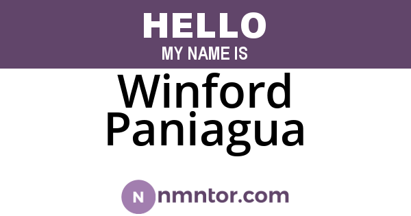 Winford Paniagua