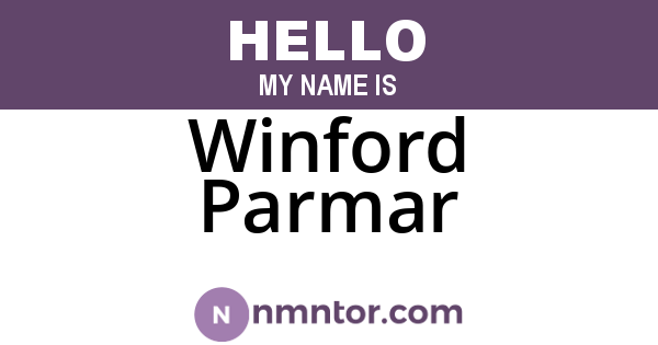 Winford Parmar