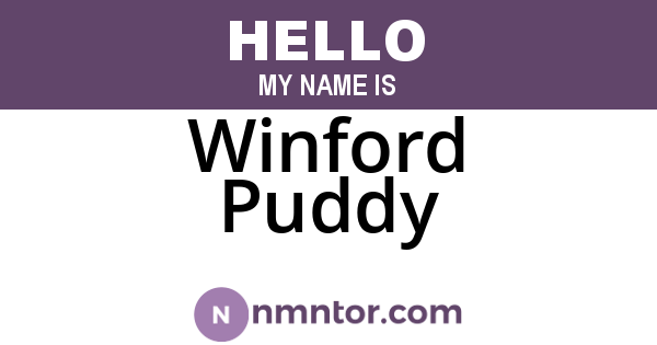 Winford Puddy