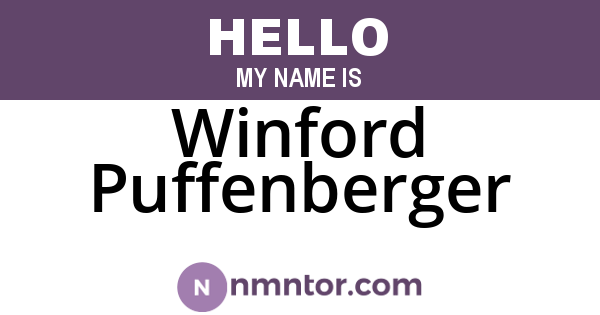 Winford Puffenberger