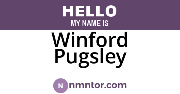 Winford Pugsley