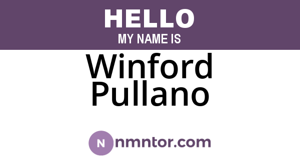 Winford Pullano