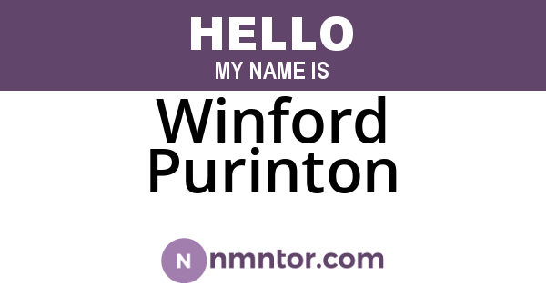 Winford Purinton