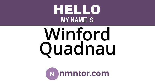 Winford Quadnau
