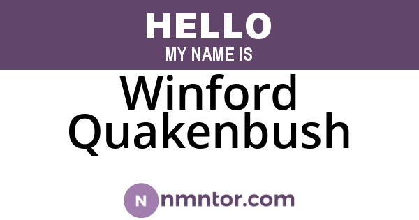 Winford Quakenbush