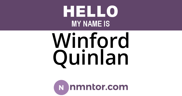 Winford Quinlan