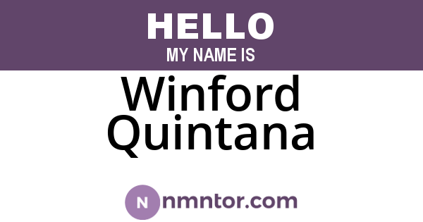 Winford Quintana