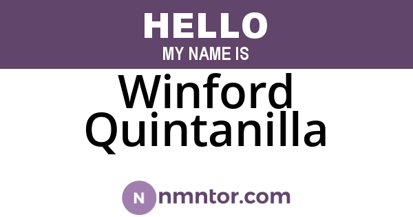 Winford Quintanilla