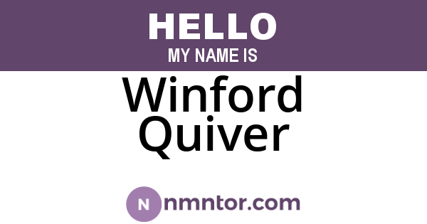 Winford Quiver