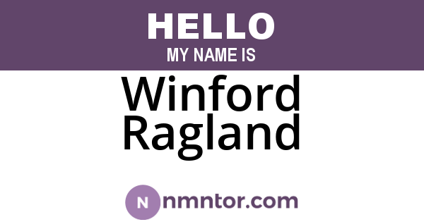 Winford Ragland