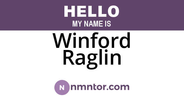 Winford Raglin