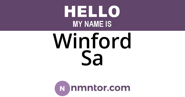 Winford Sa