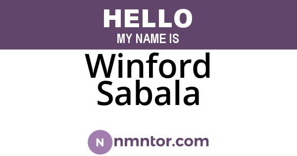 Winford Sabala