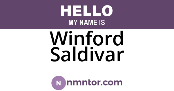 Winford Saldivar