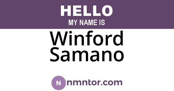 Winford Samano