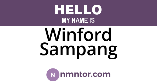 Winford Sampang
