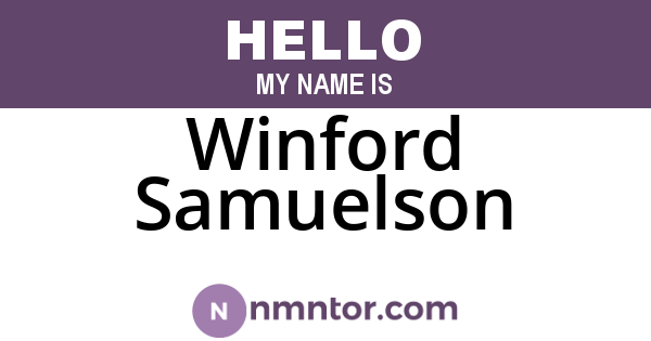 Winford Samuelson
