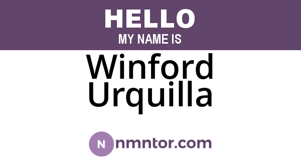 Winford Urquilla