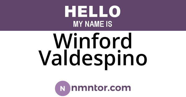 Winford Valdespino