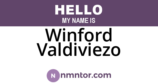 Winford Valdiviezo