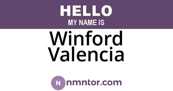Winford Valencia