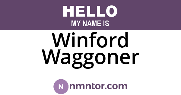 Winford Waggoner