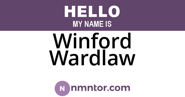 Winford Wardlaw