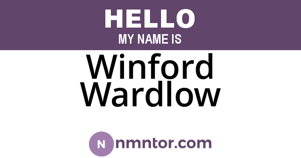 Winford Wardlow