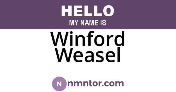 Winford Weasel