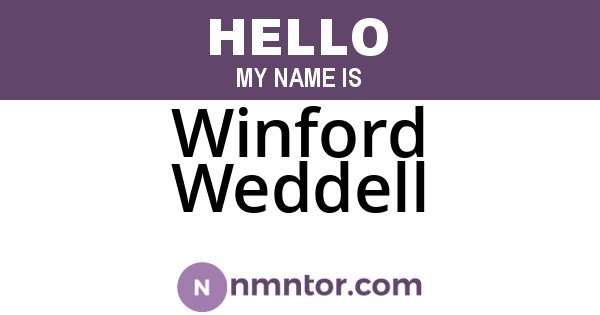 Winford Weddell