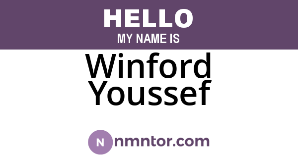 Winford Youssef