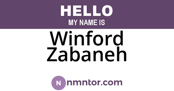 Winford Zabaneh