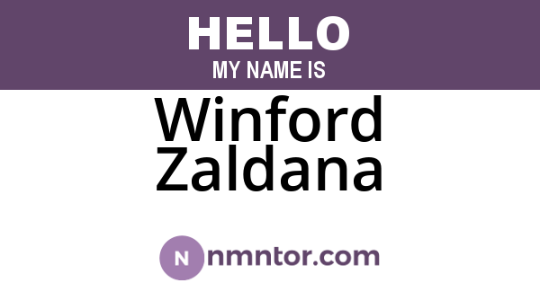 Winford Zaldana