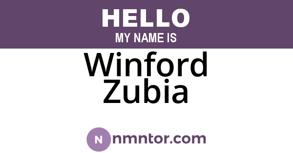 Winford Zubia