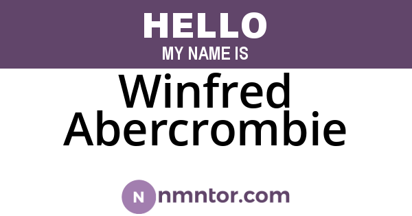 Winfred Abercrombie