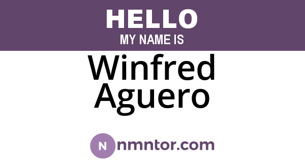 Winfred Aguero