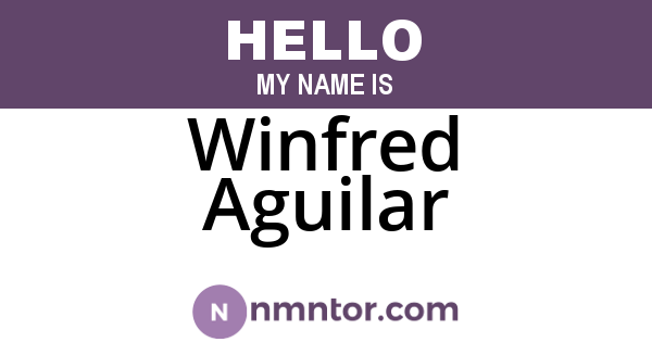 Winfred Aguilar