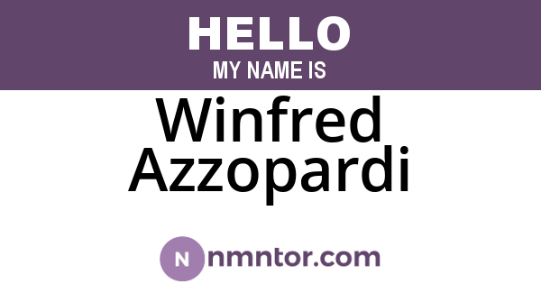 Winfred Azzopardi