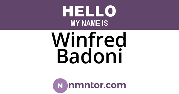Winfred Badoni