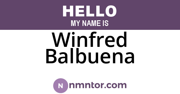 Winfred Balbuena