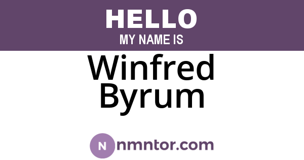 Winfred Byrum