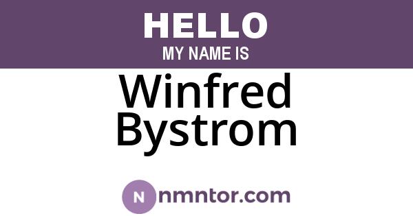 Winfred Bystrom