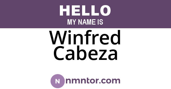 Winfred Cabeza