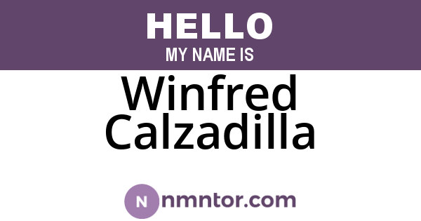 Winfred Calzadilla