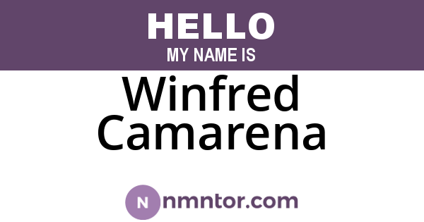 Winfred Camarena